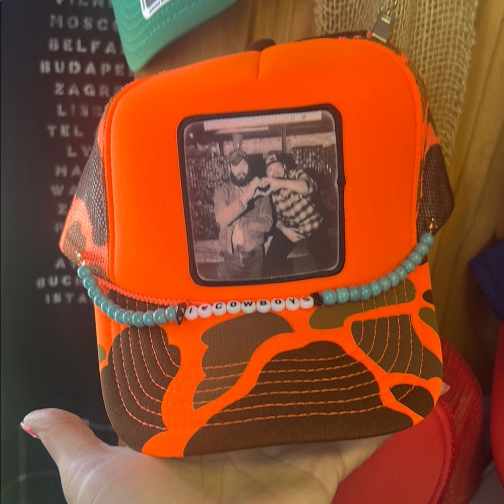 OTTO Orange and Brown Camouflage Cap